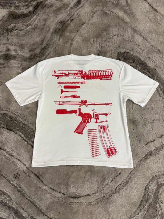 Arp Tee White & Red